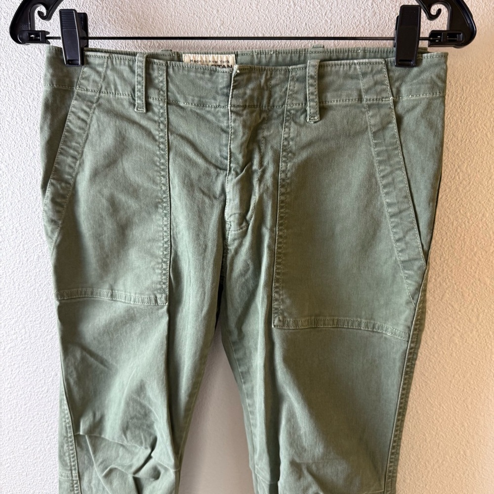 Nili Lotan Cropped Military Pants Camo Green Twill Utilitarian Casual Women’s 0 - Picture 4 of 12